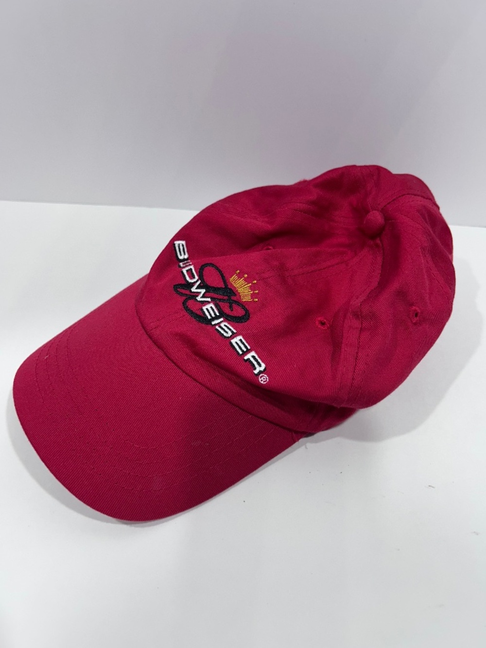 Budweiser Vintage (2005) Logo Hat Mens One Size Red/Gold Embroidered -Cotton Cap